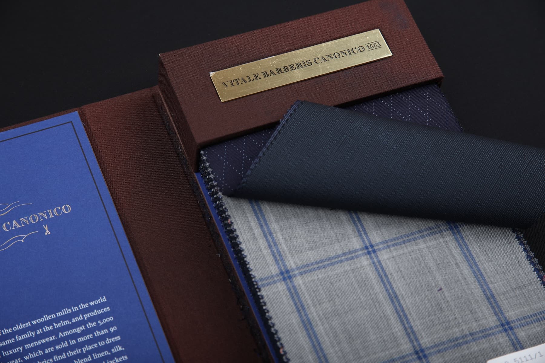Vitale Barberis Canonico swatch book and cloth folios